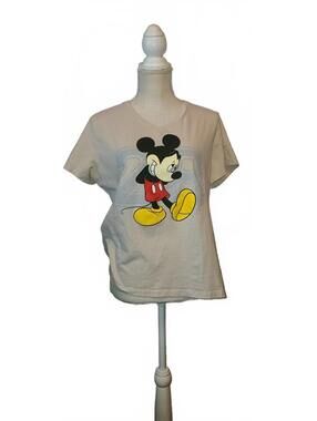 Disney XL Beige Mickey Mouse Graphic T-Shirt